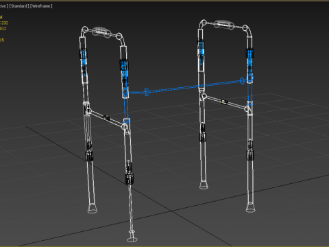ADJUSTABLE WALKER ZIMMER WALKING FRAME STANDING MOBILITY AID 3D 모델