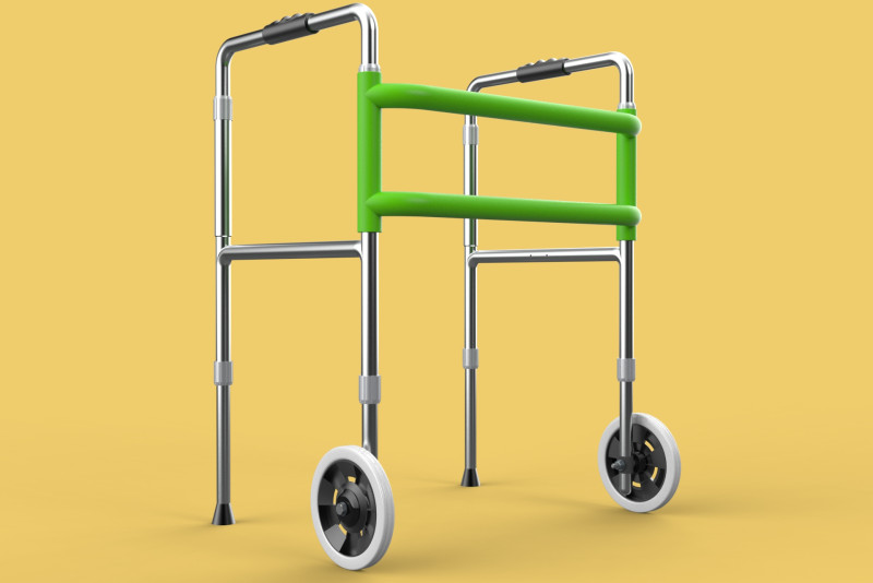 WHEELED WALKER ROLLING ZIMMER WALKING FRAME ROLLATOR FOLDABLE Model 3D .c4d .max .obj .3ds .fbx .stl .blend