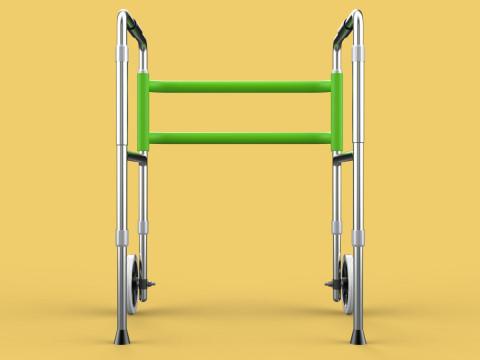 WHEELED WALKER ROLLING ZIMMER WALKING FRAME ROLLATOR FOLDABLE Model 3D