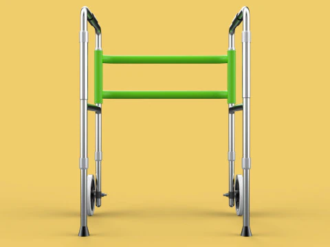WHEELED WALKER ROLLING ZIMMER WALKING FRAME ROLLATOR FOLDABLE 3D Model