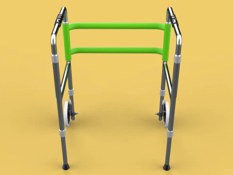 WHEELED WALKER ROLLING ZIMMER WALKING FRAME ROLLATOR FOLDABLE 3D Model
