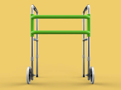 WHEELED WALKER ROLLING ZIMMER WALKING FRAME ROLLATOR FOLDABLE 3D Model