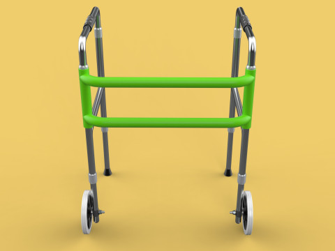 WHEELED WALKER ROLLING ZIMMER WALKING FRAME ROLLATOR FOLDABLE Model 3D