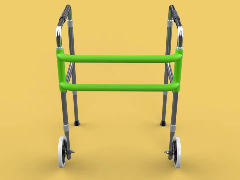 WHEELED WALKER ROLLING ZIMMER WALKING FRAME ROLLATOR FOLDABLE 3D Model
