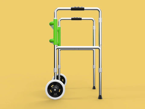 WHEELED WALKER ROLLING ZIMMER WALKING FRAME ROLLATOR FOLDABLE 3D Model