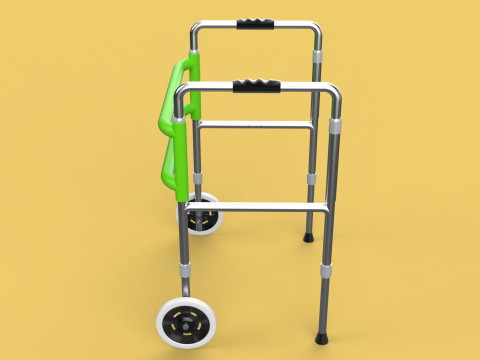 WHEELED WALKER ROLLING ZIMMER WALKING FRAME ROLLATOR FOLDABLE Model 3D