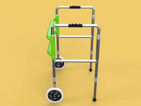 WHEELED WALKER ROLLING ZIMMER WALKING FRAME ROLLATOR FOLDABLE 3D Model