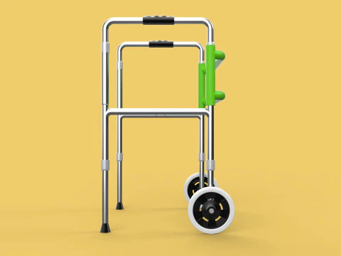 WHEELED WALKER ROLLING ZIMMER WALKING FRAME ROLLATOR FOLDABLE 3D Model