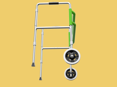 WHEELED WALKER ROLLING ZIMMER WALKING FRAME ROLLATOR FOLDABLE Model 3D