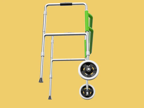 WHEELED WALKER ROLLING ZIMMER WALKING FRAME ROLLATOR FOLDABLE 3D Model