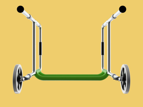 WHEELED WALKER ROLLING ZIMMER WALKING FRAME ROLLATOR FOLDABLE Model 3D