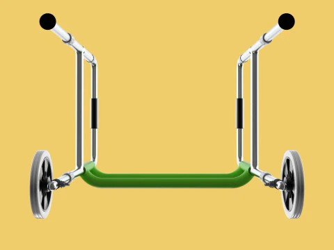 WHEELED WALKER ROLLING ZIMMER WALKING FRAME ROLLATOR FOLDABLE 3D Model