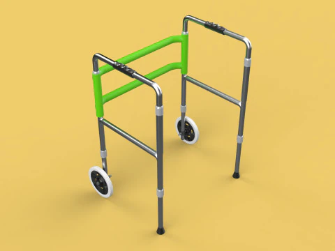 WHEELED WALKER ROLLING ZIMMER WALKING FRAME ROLLATOR FOLDABLE 3D Model