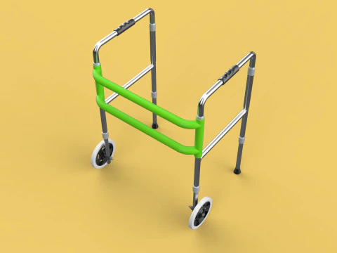 WHEELED WALKER ROLLING ZIMMER WALKING FRAME ROLLATOR FOLDABLE 3D Model