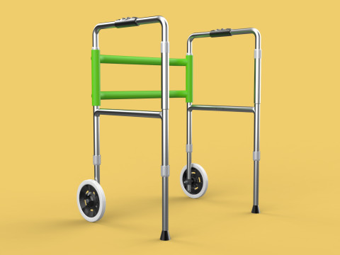 WHEELED WALKER ROLLING ZIMMER WALKING FRAME ROLLATOR FOLDABLE Model 3D