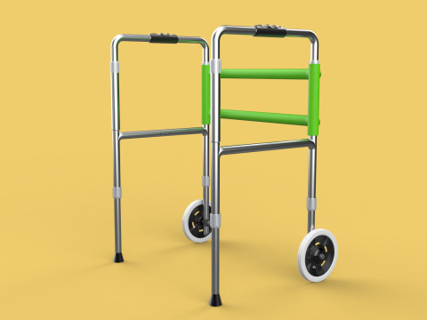 WHEELED WALKER ROLLING ZIMMER WALKING FRAME ROLLATOR FOLDABLE Model 3D