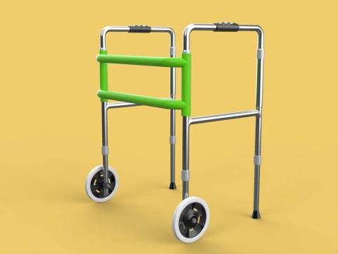 WHEELED WALKER ROLLING ZIMMER WALKING FRAME ROLLATOR FOLDABLE 3D Model