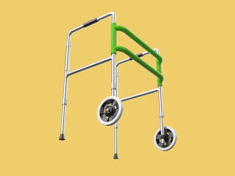 WHEELED WALKER ROLLING ZIMMER WALKING FRAME ROLLATOR FOLDABLE 3D Model