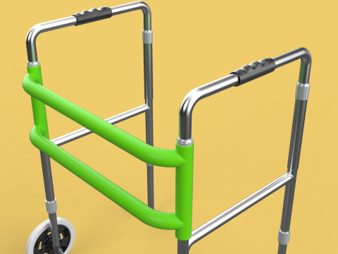 WHEELED WALKER ROLLING ZIMMER WALKING FRAME ROLLATOR FOLDABLE Model 3D