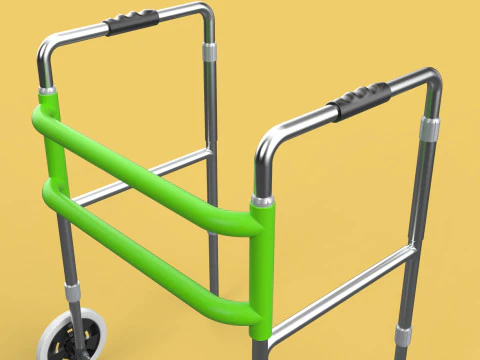 WHEELED WALKER ROLLING ZIMMER WALKING FRAME ROLLATOR FOLDABLE 3D Model