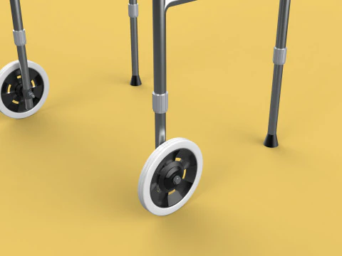 WHEELED WALKER ROLLING ZIMMER WALKING FRAME ROLLATOR FOLDABLE 3D Model