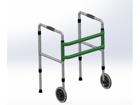WHEELED WALKER ROLLING ZIMMER WALKING FRAME ROLLATOR FOLDABLE Model 3D