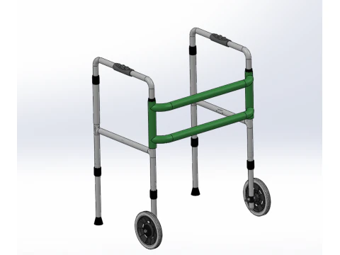 WHEELED WALKER ROLLING ZIMMER WALKING FRAME ROLLATOR FOLDABLE 3D Model