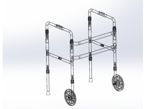 WHEELED WALKER ROLLING ZIMMER WALKING FRAME ROLLATOR FOLDABLE Model 3D