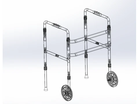 WHEELED WALKER ROLLING ZIMMER WALKING FRAME ROLLATOR FOLDABLE 3D Model