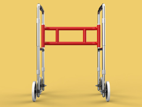 ROLLING WHEELED WALKER ZIMMER WALKING FRAME ROLLATOR FOLDABLE 3D-Modell