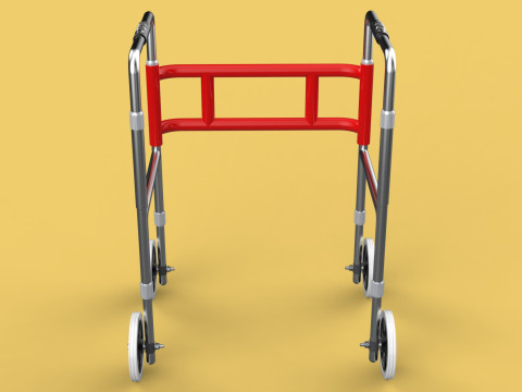 ROLLING WHEELED WALKER ZIMMER WALKING FRAME ROLLATOR FOLDABLE 3D-Modell