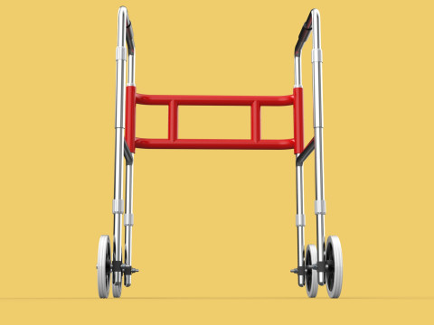 ROLLING WHEELED WALKER ZIMMER WALKING FRAME ROLLATOR FOLDABLE 3D-Modell