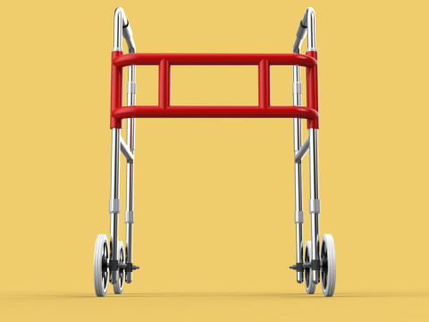 ROLLING WHEELED WALKER ZIMMER WALKING FRAME ROLLATOR FOLDABLE 3D-Modell