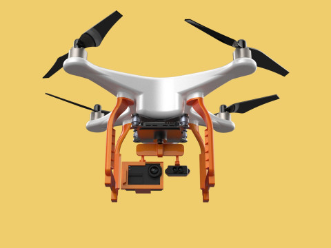 UAV LIDAR DRONE QUADCOPTER SCANNER SURVEYING EXPLORING MAPPING 3D Model