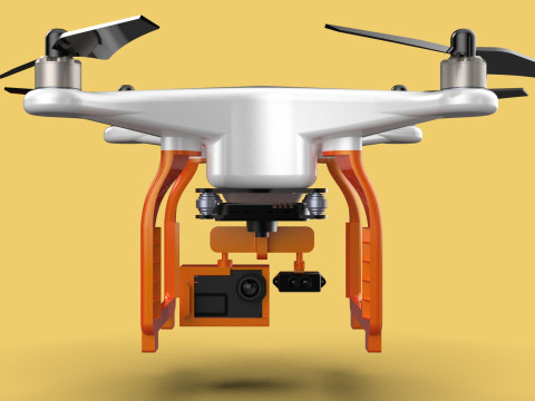 UAV LIDAR DRONE QUADCOPTER SCANNER SURVEYING EXPLORING MAPPING 3D Model