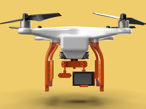 UAV LIDAR DRONE QUADCOPTER SCANNER SURVEYING EXPLORING MAPPING 3D Model