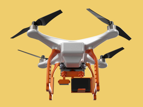 UAV LIDAR DRONE QUADCOPTER SCANNER SURVEYING EXPLORING MAPPING 3D Model
