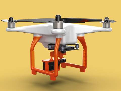 UAV LIDAR DRONE QUADCOPTER SCANNER SURVEYING EXPLORING MAPPING 3D Model