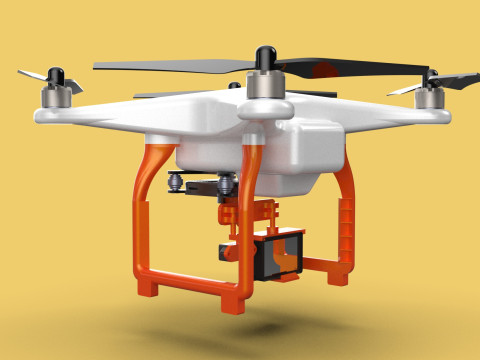 UAV LIDAR DRONE QUADCOPTER SCANNER SURVEYING EXPLORING MAPPING 3D Model