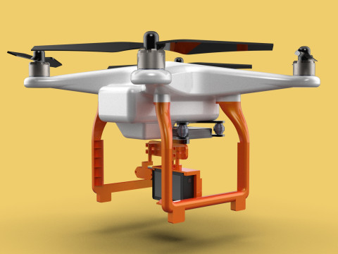 UAV LIDAR DRONE QUADCOPTER SCANNER SURVEYING EXPLORING MAPPING 3D Model