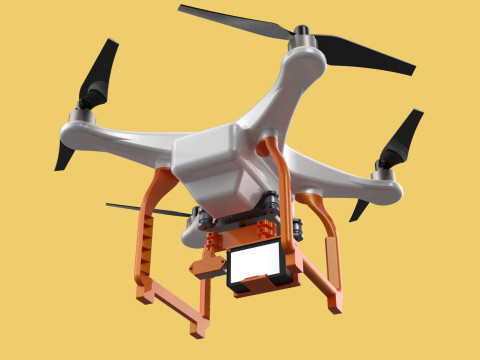 UAV LIDAR DRONE QUADCOPTER SCANNER SURVEYING EXPLORING MAPPING 3D Model