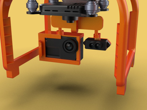 UAV LIDAR DRONE QUADCOPTER SCANNER SURVEYING EXPLORING MAPPING 3D Model