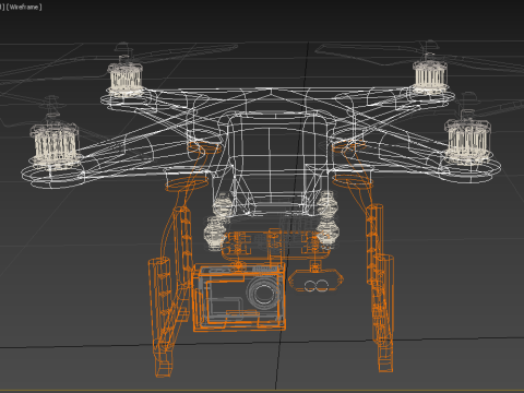 UAV LIDAR DRONE QUADCOPTER SCANNER SURVEYING EXPLORING MAPPING 3D Model