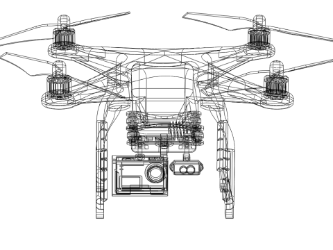 UAV LIDAR DRONE QUADCOPTER SCANNER SURVEYING EXPLORING MAPPING 3D Model