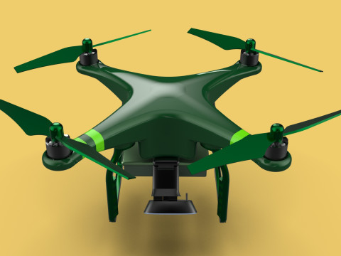 MILITARY UAV DRONE QUADCOPTER MISSILE TORPEDO AIR BOMB COMBAT 3D Model