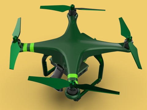 MILITARY UAV DRONE QUADCOPTER MISSILE TORPEDO AIR BOMB COMBAT 3D Model