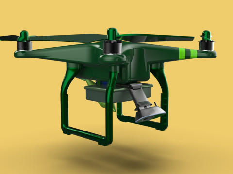 MILITARY UAV DRONE QUADCOPTER MISSILE TORPEDO AIR BOMB COMBAT 3D Model