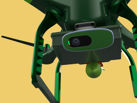 MILITARY UAV DRONE QUADCOPTER MISSILE TORPEDO AIR BOMB COMBAT 3D Model