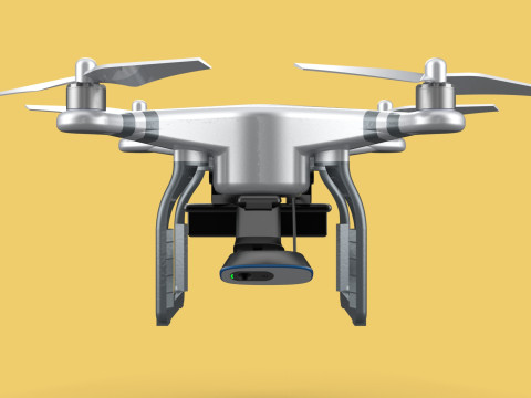 UCAV MILITARY DRONE QUADCOPTER MISSILE TORPEDO ANTI-TANK BOMBER Modello 3D