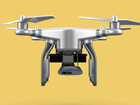 UCAV MILITARY DRONE QUADCOPTER MISSILE TORPEDO ANTI-TANK BOMBER 3D Model